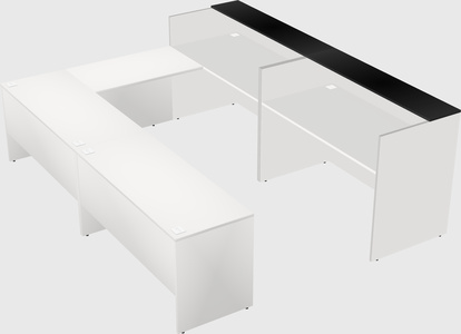Shared one sided u-shaped reception desk