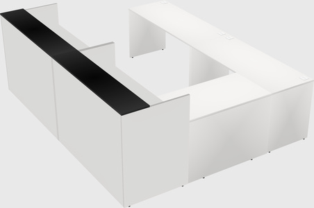 Shared one sided u-shaped reception desk