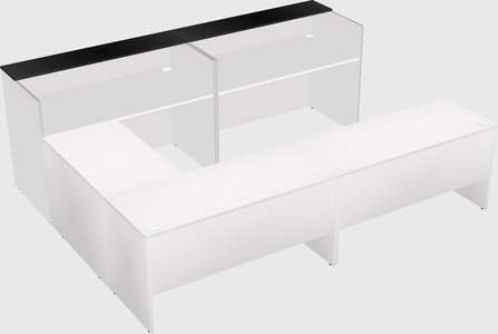 Shared one sided u-shaped reception desk