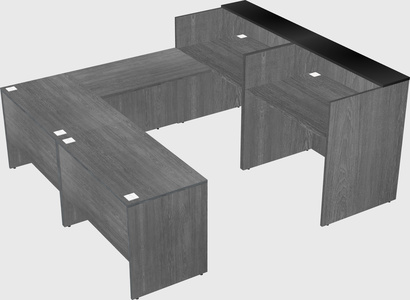 Shared one sided u-shaped reception desk