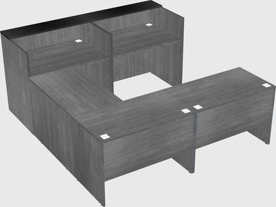 Shared one sided u-shaped reception desk