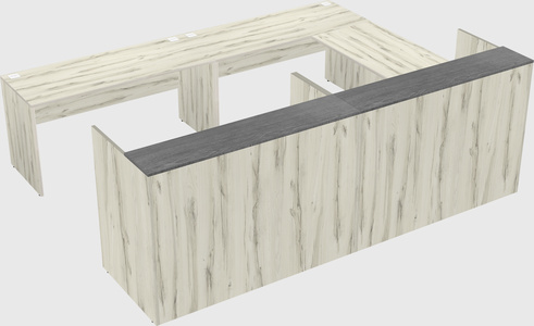 Shared one sided u-shaped reception desk