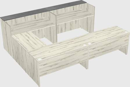 Shared one sided u-shaped reception desk