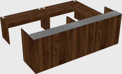 Shared one sided u-shaped reception desk