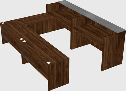 Shared one sided u-shaped reception desk
