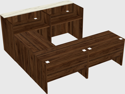 Shared one sided u-shaped reception desk