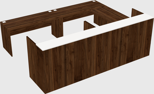 Shared one sided u-shaped reception desk