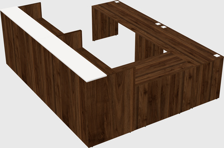 Shared one sided u-shaped reception desk