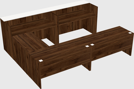 Shared one sided u-shaped reception desk