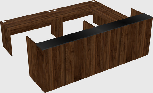Shared one sided u-shaped reception desk