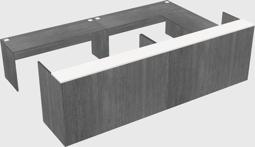Shared one sided u-shaped reception desk