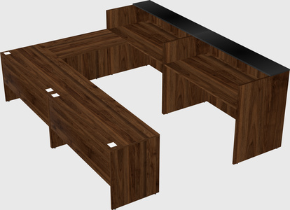 Shared one sided u-shaped reception desk