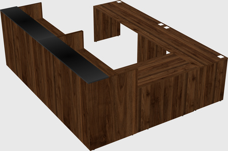 Shared one sided u-shaped reception desk