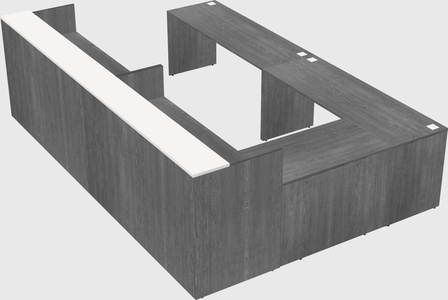Shared one sided u-shaped reception desk