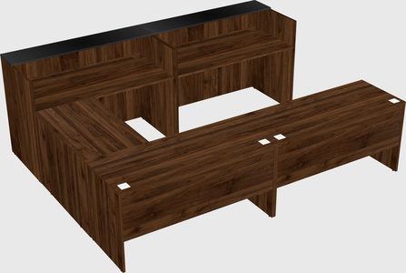 Shared one sided u-shaped reception desk