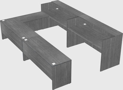 Shared one sided u-shaped reception desk