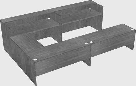 Shared one sided u-shaped reception desk