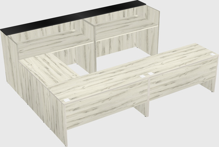 Shared one sided u-shaped reception desk