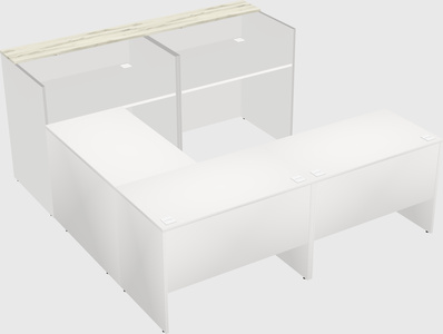 Shared one sided u-shaped reception desk