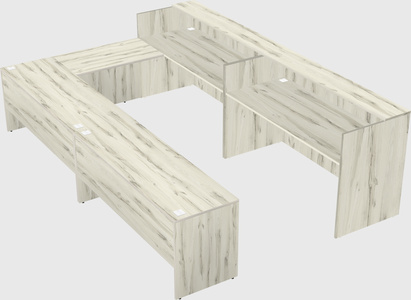 Shared one sided u-shaped reception desk