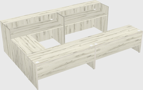 Shared one sided u-shaped reception desk