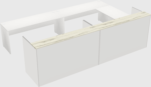 Shared one sided u-shaped reception desk