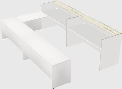 Shared one sided u-shaped reception desk