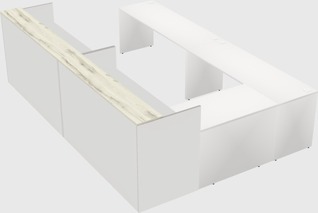 Shared one sided u-shaped reception desk