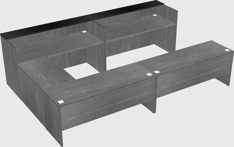 Shared one sided u-shaped reception desk