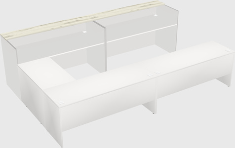Shared one sided u-shaped reception desk