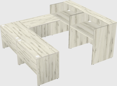 Shared one sided u-shaped reception desk