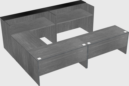 Shared one sided u-shaped reception desk