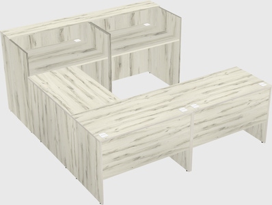 Shared one sided u-shaped reception desk