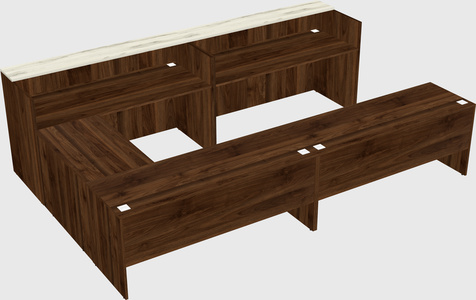 Shared one sided u-shaped reception desk