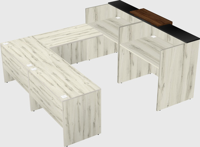 Shared one sided u-shaped reception desk