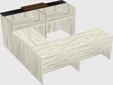 Shared one sided u-shaped reception desk