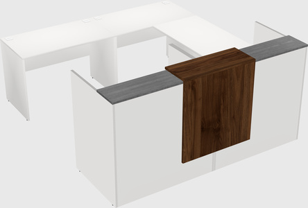 Shared one sided u-shaped reception desk
