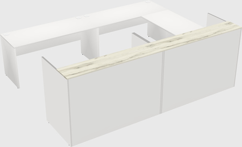 Shared one sided u-shaped reception desk