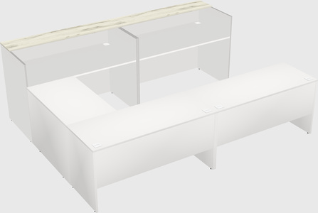 Shared one sided u-shaped reception desk