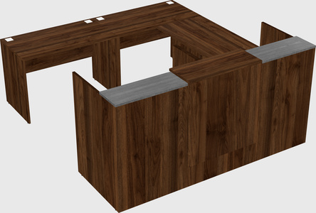 Shared one sided u-shaped reception desk