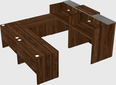 Shared one sided u-shaped reception desk