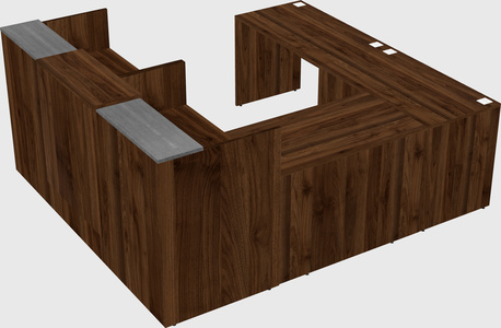 Shared one sided u-shaped reception desk