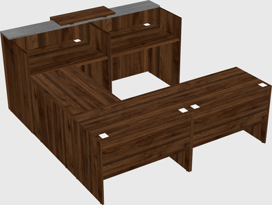 Shared one sided u-shaped reception desk
