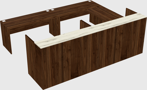 Shared one sided u-shaped reception desk