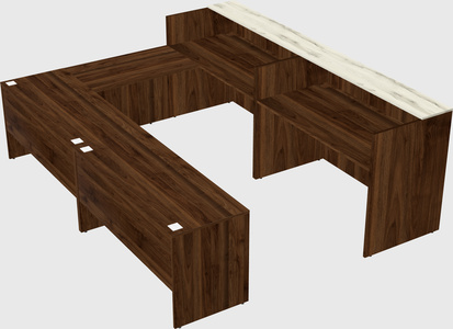 Shared one sided u-shaped reception desk