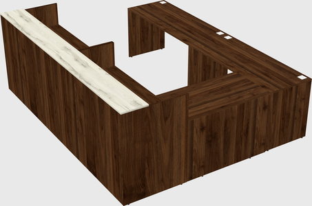 Shared one sided u-shaped reception desk