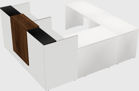 Shared one sided u-shaped reception desk