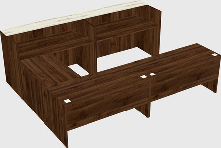 Shared one sided u-shaped reception desk
