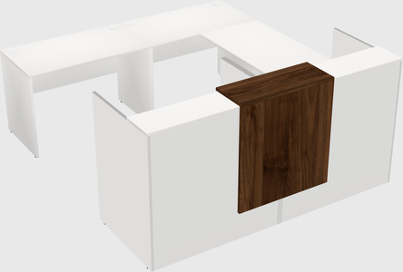 Shared one sided u-shaped reception desk