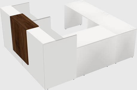 Shared one sided u-shaped reception desk